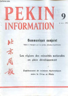 Pékin Information N°9 4 Mars 1972 - Communiqué Conjoint - Le Président Nixon Termine Sa Visite En Chine - Retour à Pékin - Otras Revistas
