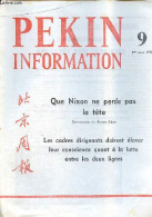 Pékin Information N°9 1er Mars 1971 - Visite De Samdech Norodom Sihanouk à Hangtcheou - Le Kouangsi Et Le Kansou Ont éta - Otras Revistas