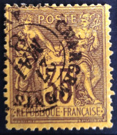 FRANCE                           N° 93                    OBLITERE          Cote : 50 €        (1 Dent Courte) - 1876-1898 Sage (Tipo II)