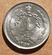 Iran سکه ۱ ریال ۱۳۵۷ شاهنشاهی One Rial Coin 1978 - Irán