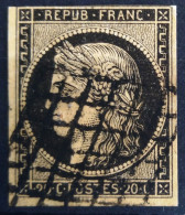 FRANCE                           N° 3a                    OBLITERE                Cote : 75 € - 1849-1850 Ceres