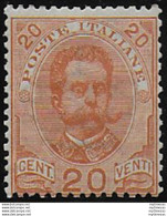 1895 Italia Umberto I 20c. Arancio MNH Sassone N. 61 - Sonstige & Ohne Zuordnung