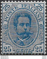 1893 Italia Umberto I 25c. Azzurro MNH Sassone N. 62 - Otros & Sin Clasificación