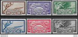 1933 Tripolitania Zeppelin Airmail 6v. MNH Sassone N. 22/27 - Other & Unclassified