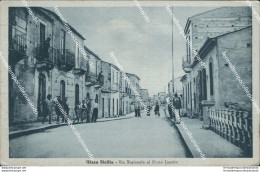 Bt284 Cartolina Nizza Sicilia Via Nazionale Al Ponte Landro Messina Sicilia - Messina