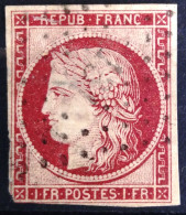 FRANCE                           N° 6                    OBLITERE                Cote : 1000 € - 1849-1850 Ceres