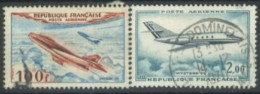 FRANCE - 1954/65 - AIR PLANES STAMPS SET OF 2, USED - Gebraucht