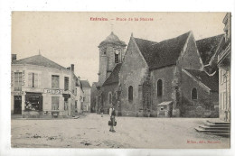 Entrains-sur-Nohain (58) : Le Café "Renommé Du Bon Café" Place De La Mairie  En 1910 (animé) PF. - Autres & Non Classés