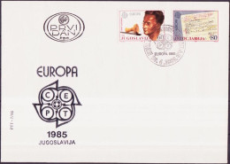 Europa CEPT 1985 Yougoslavie - Jugoslawien - Yugoslavia FDC Y&T N°1983 à 1984 - Michel N°2104 à 2105 - 1985