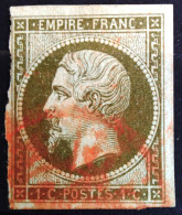 FRANCE                           N° 11                   OBLITERE                Cote : 90 € - 1853-1860 Napoleone III