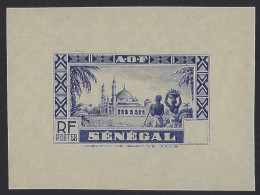 SENEGAL 1935 Type " E " Mosquée De DJOURBEL Mini épreuve De Couleur En Bleu Violet & Sans Valeur RARE - Other & Unclassified