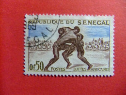 55 REPUBLICA SENEGAL 1961 / DEPORTE ( Lucha Libre ) / YVERT 205 FU - Senegal (1960-...)