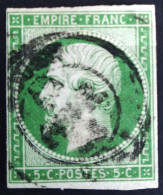 FRANCE                           N° 12                   OBLITERE                Cote : 100 € - 1853-1860 Napoleon III
