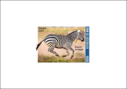 MALI 2024 SINGLE PROOF - ZEBRA ZEBRAS ZEBRE ZEBRES - Esel