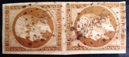 FRANCE                           N° 13A X 2                  OBLITERE                Cote : 45 € - 1853-1860 Napoleon III