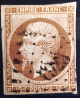 FRANCE                           N° 13B                  OBLITERE                Cote : 35 € - 1853-1860 Napoleone III
