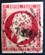 FRANCE                           N° 17 A                  OBLITERE                Cote : 75 € - 1853-1860 Napoleon III