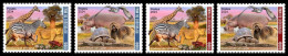 MALI 2024 SET 4V - FROG TURTLE MONKEY MUSHROOMS HIPPOPOTAMUS OWL CROCODILE ELEPHANT BAOBAB GIRAFFE ZEBRA JACKAL LION MNH - Tortues