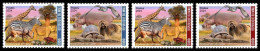 MALI 2024 SET 4V - FROG TURTLE MONKEY MUSHROOMS HIPPOPOTAMUS OWL CROCODILE ELEPHANT BAOBAB GIRAFFE ZEBRA JACKAL LION MNH - Girafes