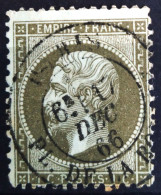 FRANCE                           N° 19                   OBLITERE                Cote : 50 € - 1862 Napoléon III.