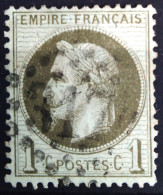 FRANCE                           N° 25                   OBLITERE                Cote : 25 € - 1863-1870 Napoléon III Lauré