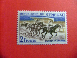 55 REPUBLICA SENEGAL 1961 / DEPORTE ( Carrera De Caballos ) / YVERT 207 MH - Senegal (1960-...)