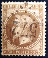 FRANCE                           N° 30                  OBLITERE                Cote : 25 € - 1863-1870 Napoleon III Gelauwerd