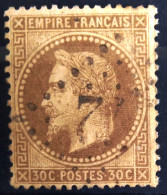 FRANCE                           N° 30                  OBLITERE                Cote : 25 € - 1863-1870 Napoleon III With Laurels