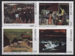 Färöer 1991 85. Geburtstag Von Samal Joensen-Mikines, Gemälde 223/26 Postfrisch - Faroe Islands