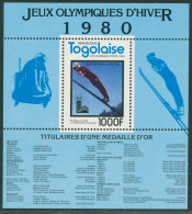 Togo 1980 Olympia Lake Placid Block 171 A Postfrisch (G20620) - Togo (1960-...)