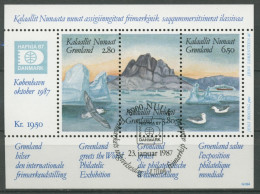 Grönland 1987 Briefmarkenausstellung HAFNIA'87 Block 1 Gestempelt (C13822) - Blokken