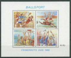 Norwegen 1988 Tag Der Briefmarke Ballsport Block 10 Postfrisch (C25940) - Blocks & Kleinbögen