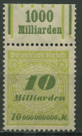 Deutsches Reich Inflation 1923 Korbdeckel Walzen-Oberrand 328 A W OR Postfrisch - Neufs