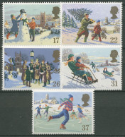Großbritannien 1990 Weihnachten Dörfliche Weihnachtsszenen 1300/04 Postfrisch - Ongebruikt