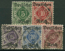 Deutsches Reich Dienstmarken Württemberg Mit Aufdruck 1920 D 52/56 Gestempelt - Service