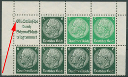 Dt. Reich 1939 Hindenburg Mit Plattenfehler H.-Blatt 95 B PF I Ecke Postfrisch - Se-Tenant