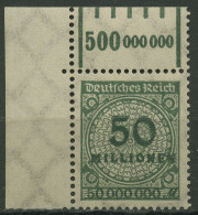 Deutsches Reich 1923 Walze 321 AWa OR -/1'5'1 Ecke Oben Links Postfrisch - Ungebraucht