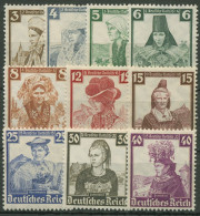 Deutsches Reich 1935 Deutsche Nothilfe Volkstrachten 588/97 Postfrisch - Unused Stamps