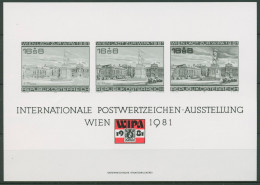 Österreich 1980 WIPA Heldenplatz Denkmal Schwarzdruck Gedenkblatt 7 (C96184) - Blocs & Feuillets