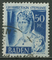 Franz. Zone: Baden 1948 Grossherzogin Stephanie Type II, 24 Y II Gestempelt - Baden