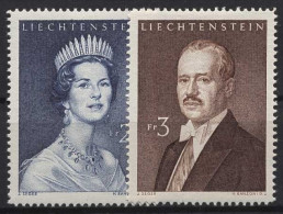 Liechtenstein 1960 Freimarken: Fürstenpaar 402/03 Postfrisch - Unused Stamps