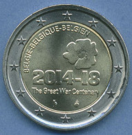 Belgien 2 Euro 2014 Erster Weltkrieg, Vz/st (m4936) - Belgien