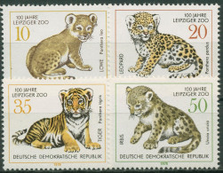 DDR 1978 Tiere Zoo Leipzig Löwe Leopard Tiger Irbis 2322/25 Postfrisch - Neufs