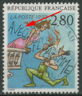 Frankreich 1993 Grußmarken Comics Zeichnungen 2986 A Plattenfehler I. Gestempelt - Used Stamps