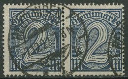 Dt. Reich Dienst 1922/23 Wertziffern D 70 Waagerechtes Paar Gestempelt - Dienstzegels