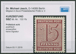 SBZ West-Sachsen 1945 Ziffern 133 Y W B Postfrisch Geprüft Mit Befund - Sonstige & Ohne Zuordnung