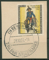 Berlin 1955 Tag Der Briefmarke, Postillion 131 Mit BERLIN-Stempel, Briefstück - Gebraucht