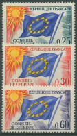 Frankreich 1965 Dienstmarken Europarat Europafahne D 10/12 Postfrisch - Nuevos