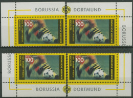 Bund 1995 Fußballmeister Borussia Dortmund 1833 Alle 4 Ecken Postfrisch (E2513) - Nuevos