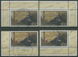 Bund 1995 Alfred Nobel Testament Nobelpreis 1828 Alle 4 Ecken Gestempelt (E2495) - Used Stamps